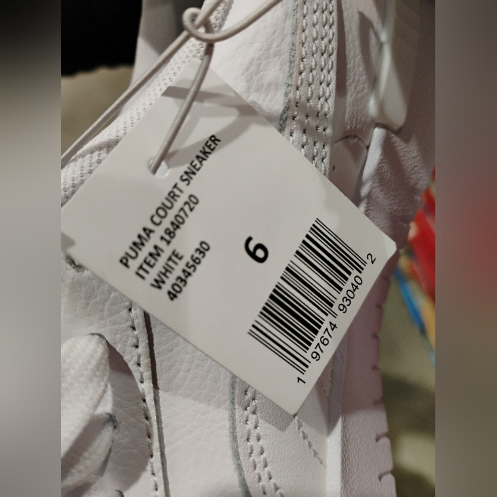 Puma White Leather Sneakers Women Brand New Size 5.5 - Picture 3 of 11